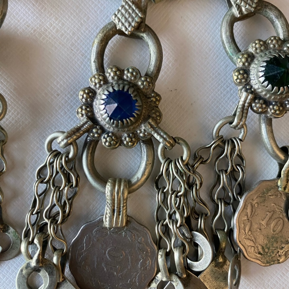 Vintage Kuchi Necklace Choker with Colourful Glass Stones - Picture 4 of 6